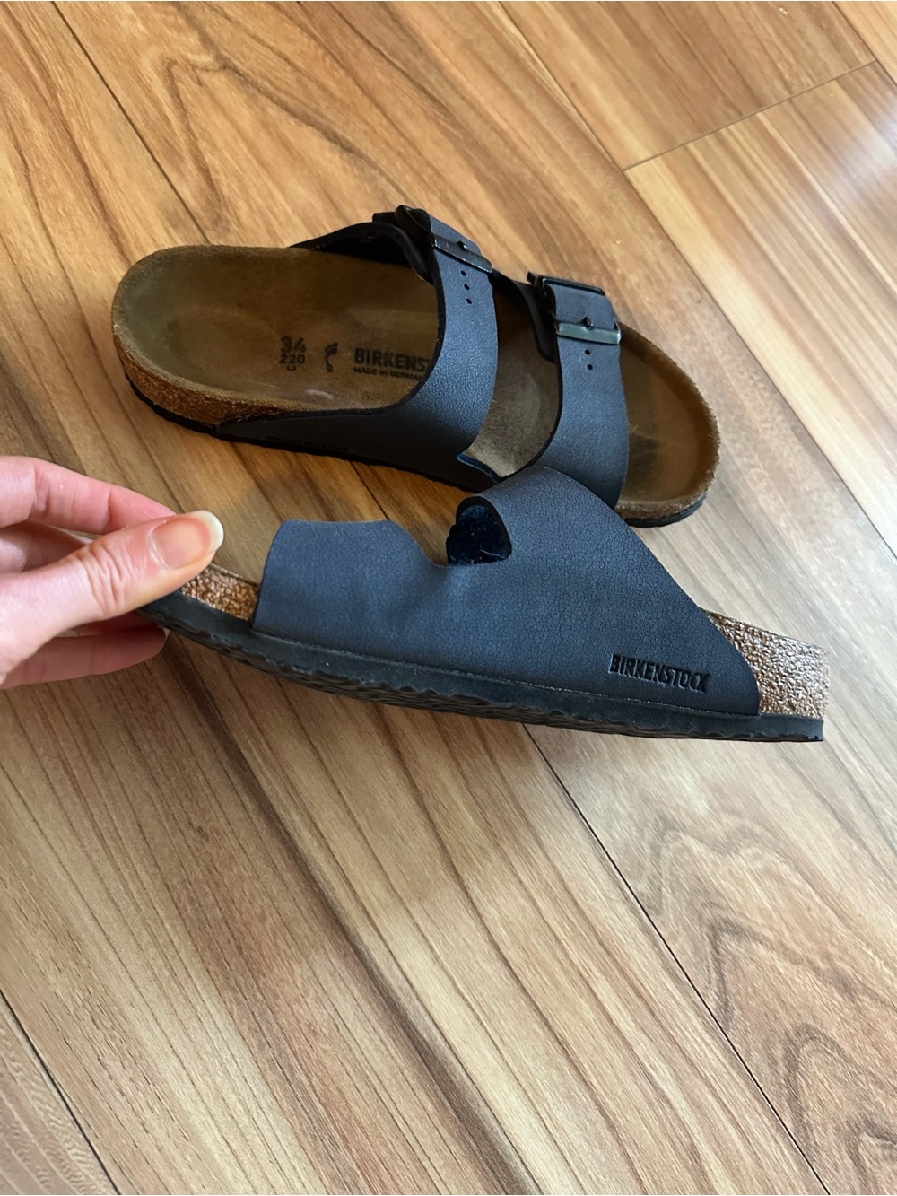 Birkenstock Kids Blue Arizona sandals sz 34 very gently used excellent condition - Picture 5 of 6